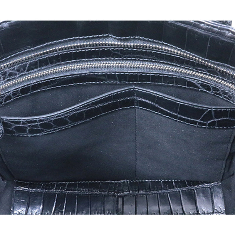 クロコダイル ハンドバッグ ブラック【新品】