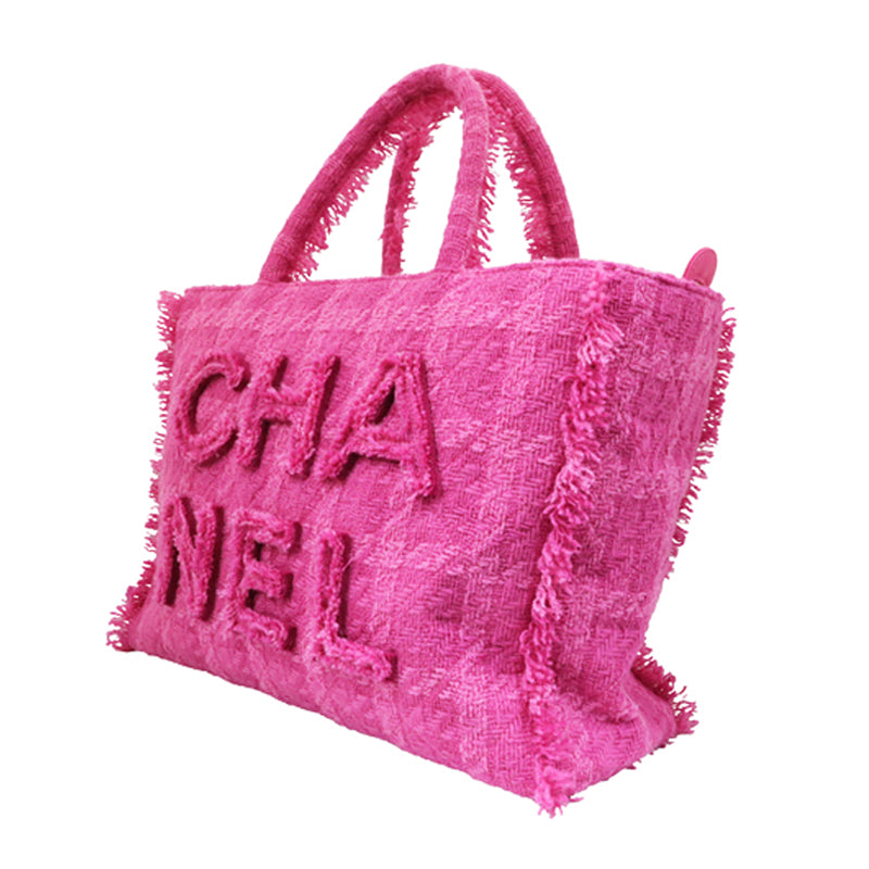 CHANEL シャネル ラージ ジップ ショッピングバッグ AS0977 B01627 BE326【未使用品】