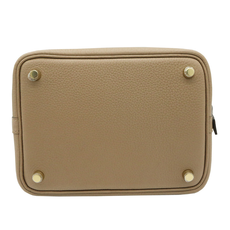 エルメス ピコタンロックPM ベージュ ドゥ ワイマール/ゴールド金具 トリヨンモーリス