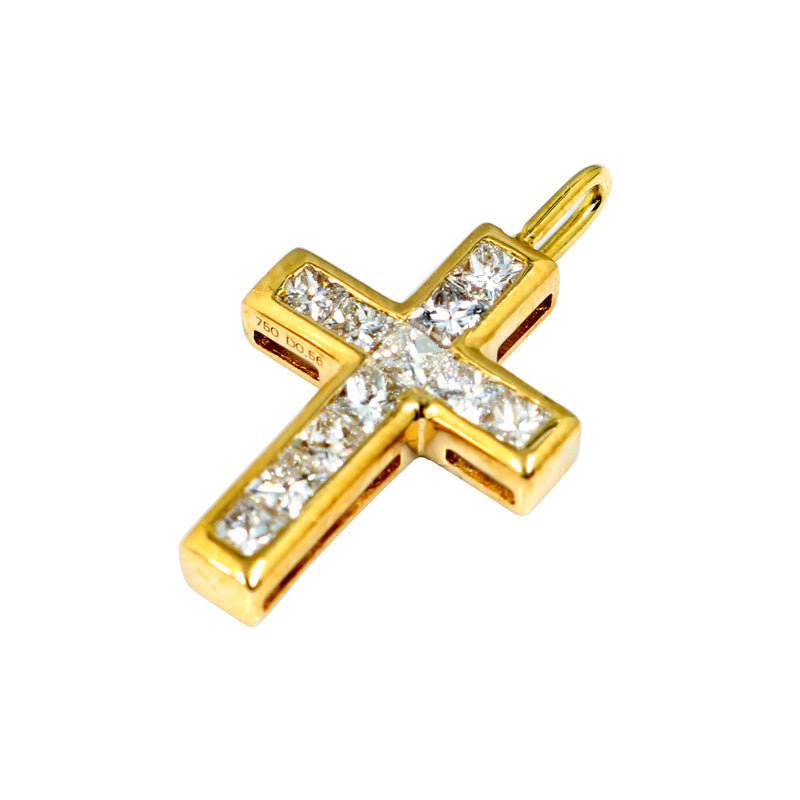 K18YG D0.56ct クロス ダイヤモンドトップ【新品】