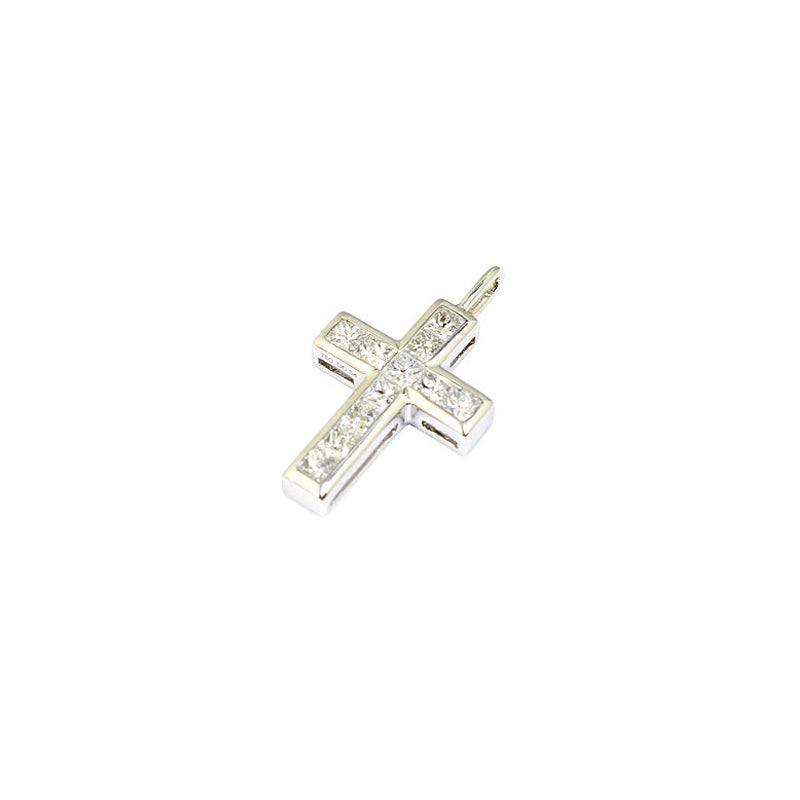 K18WG D0.54ct クロス ダイヤモンドトップ【新品】