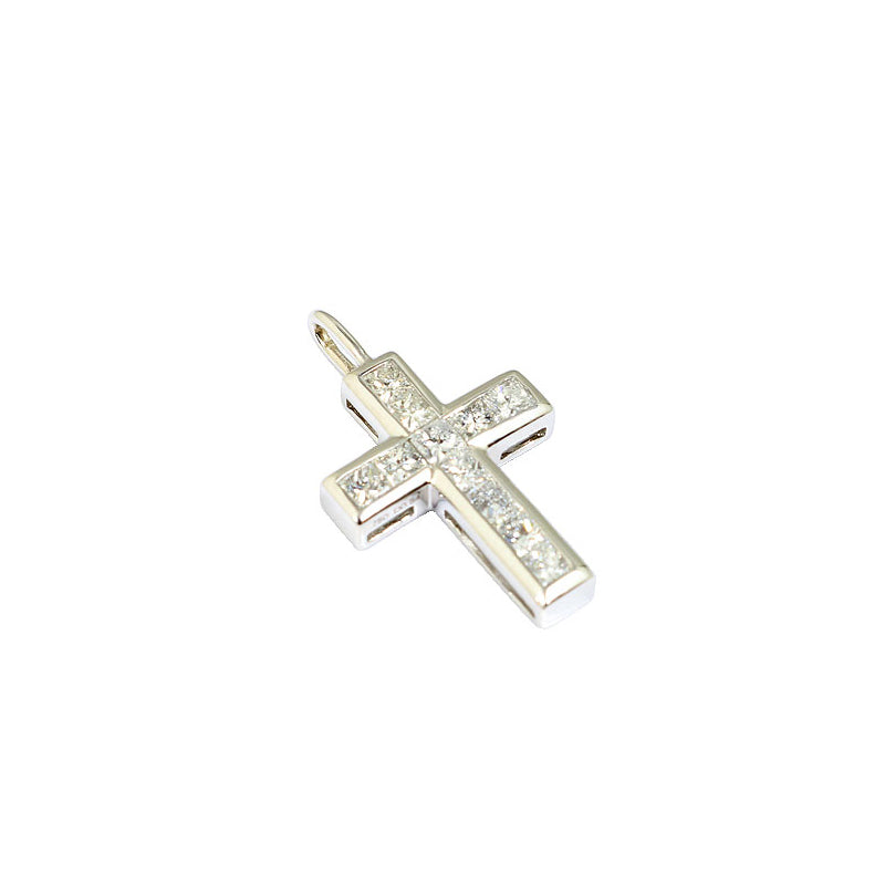 K18WG D0.54ct クロス ダイヤモンドトップ【新品】