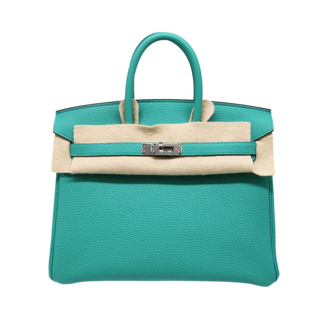 バーキン 25 ヴェルソ<br>トゴ<br>ヴェールヴェローヌ×ブルーフリーダー<br>シルバー金具<br>【USED】