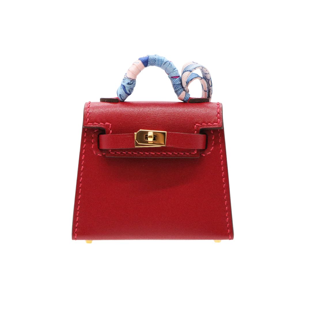 ケリートゥイリー チャーム<br>タデラクト×シルク<br>ルージュヴィフ/ゴールド金具<br>【NEW】