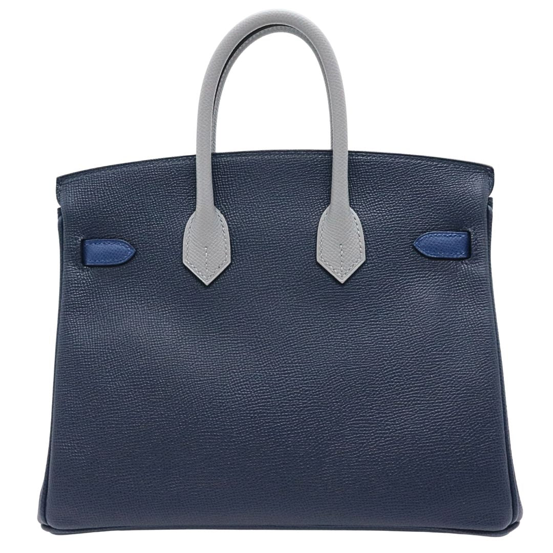 バーキン25 トリコロール<br>ヴォーエプソン<br>ブルーアビス/ブルータイ/<br>グリパンタン/シルバー金具<br>【NEW】