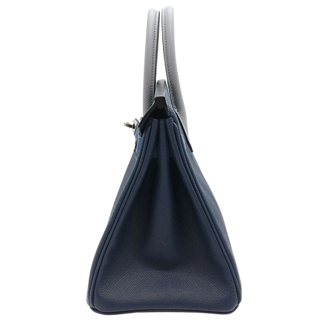 バーキン25 トリコロール<br>ヴォーエプソン<br>ブルーアビス/ブルータイ/<br>グリパンタン/シルバー金具<br>【NEW】