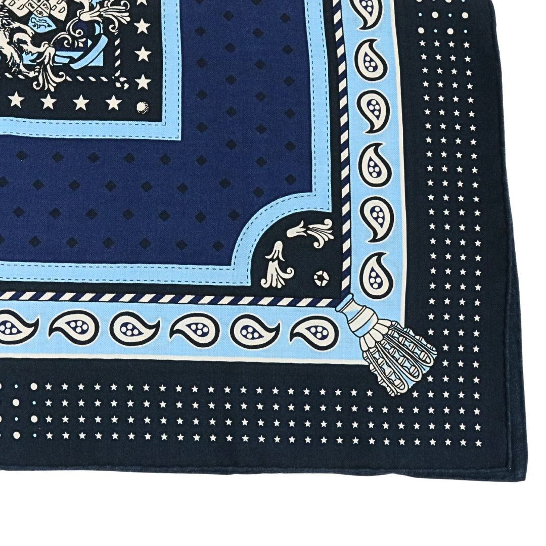 カレジェアン140 《宮廷の馬具》<br>カシミヤ<br>マリン/ブルー/シエル<br>【未使用品】