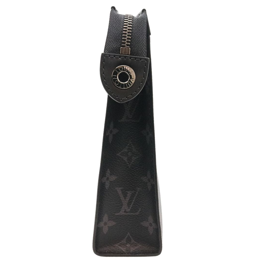 ポシェット・ヴォワヤージュ<br>モノグラム・エクリプス<br>キャンバス/リバース キャンバス<br>レザー<br>グレー/シルバー金具<br>【USED】