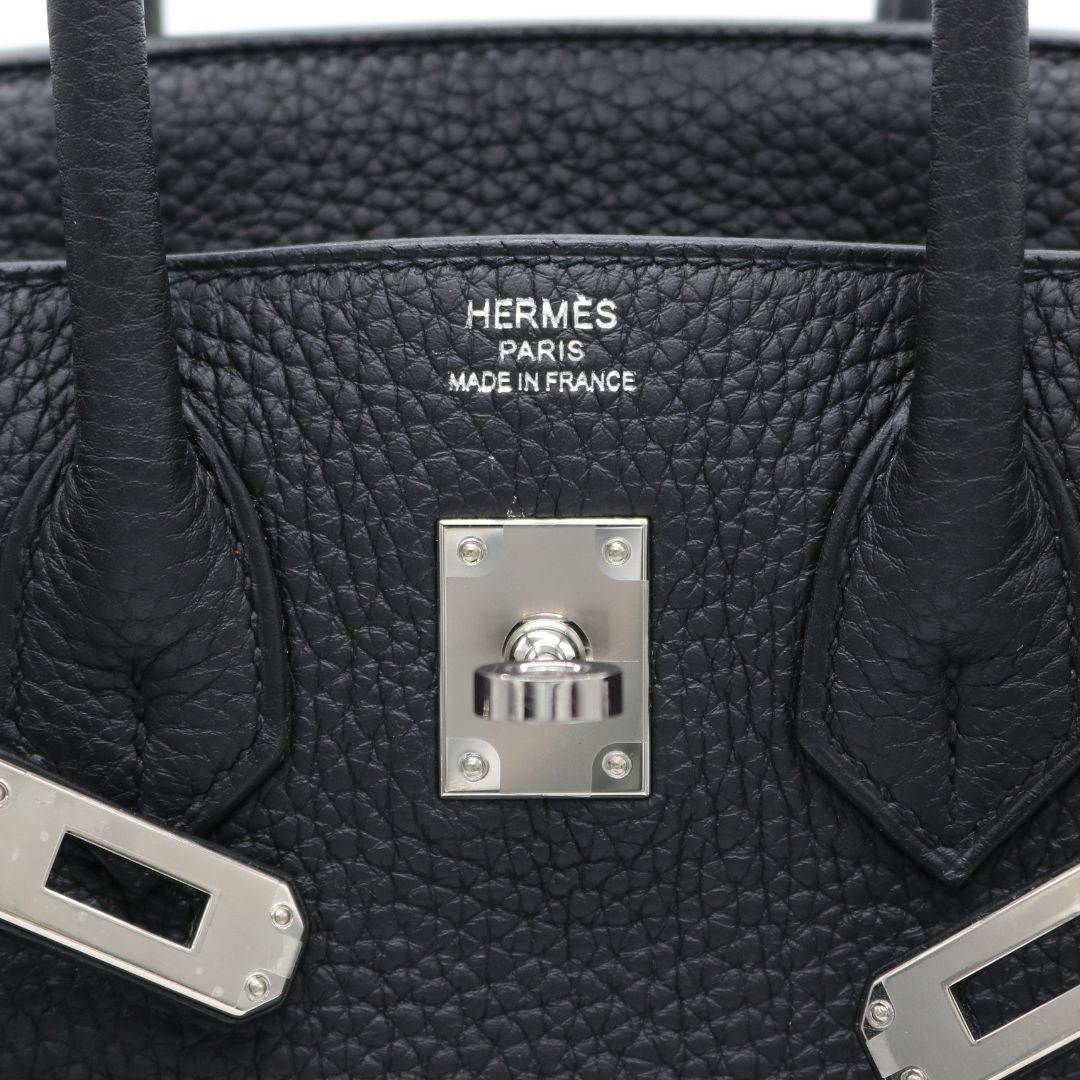 バーキン 25 <br>トゴ<br>ブラック/シルバー金具<br>【USED】