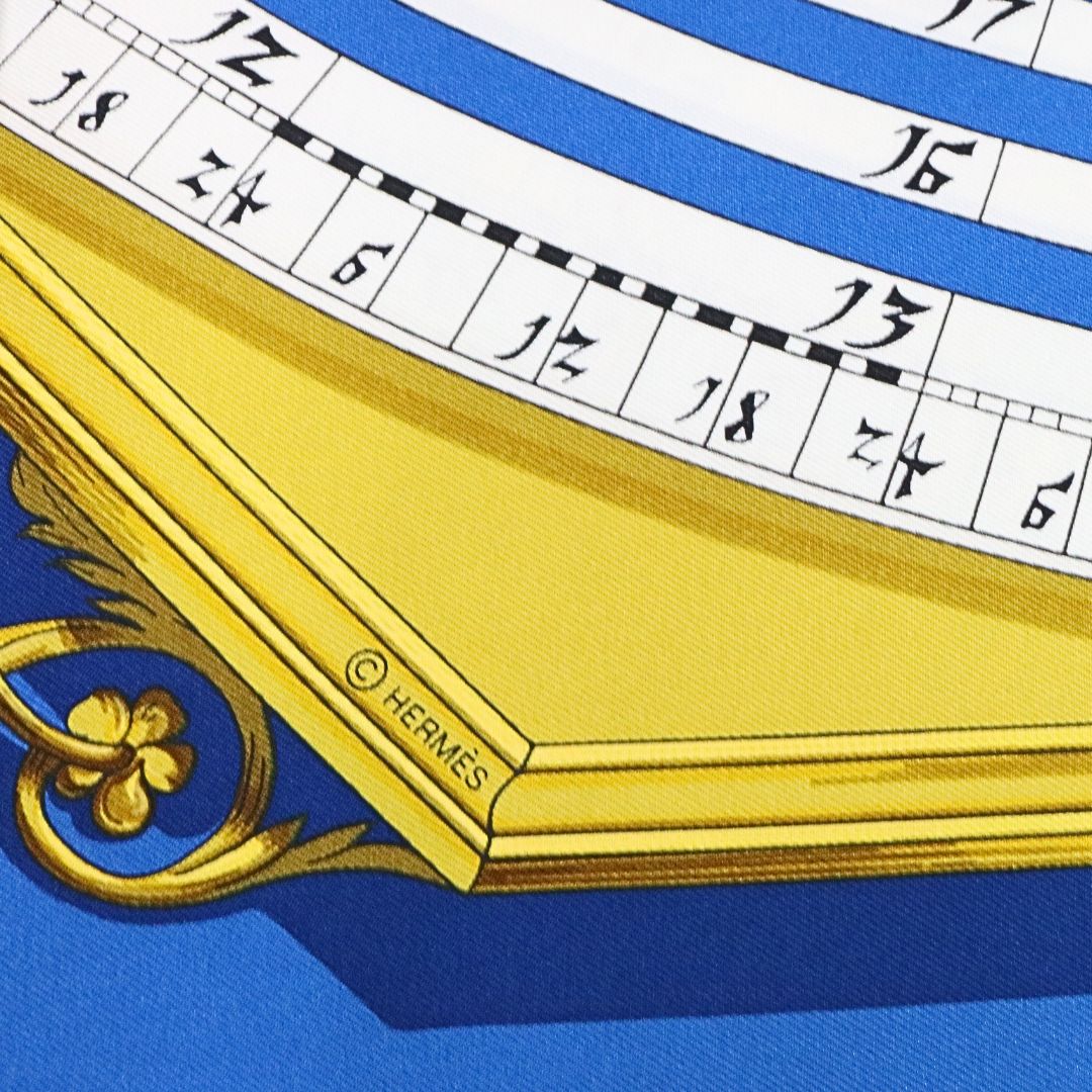 カレ 90《占星術》<br>シルクツイル/絹 100％<br>ブルー・コバルト/ホワイト<br>ヴィエイユ・オール<br>【未使用品】