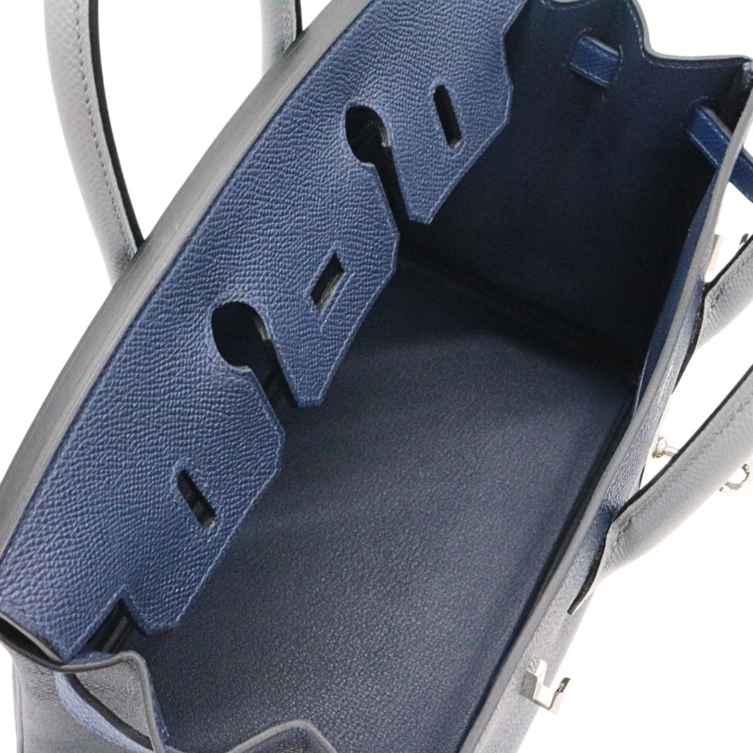 バーキン25 トリコロール<br>ヴォーエプソン<br>ブルーアビス/ブルータイ/<br>グリパンタン/シルバー金具<br>【NEW】