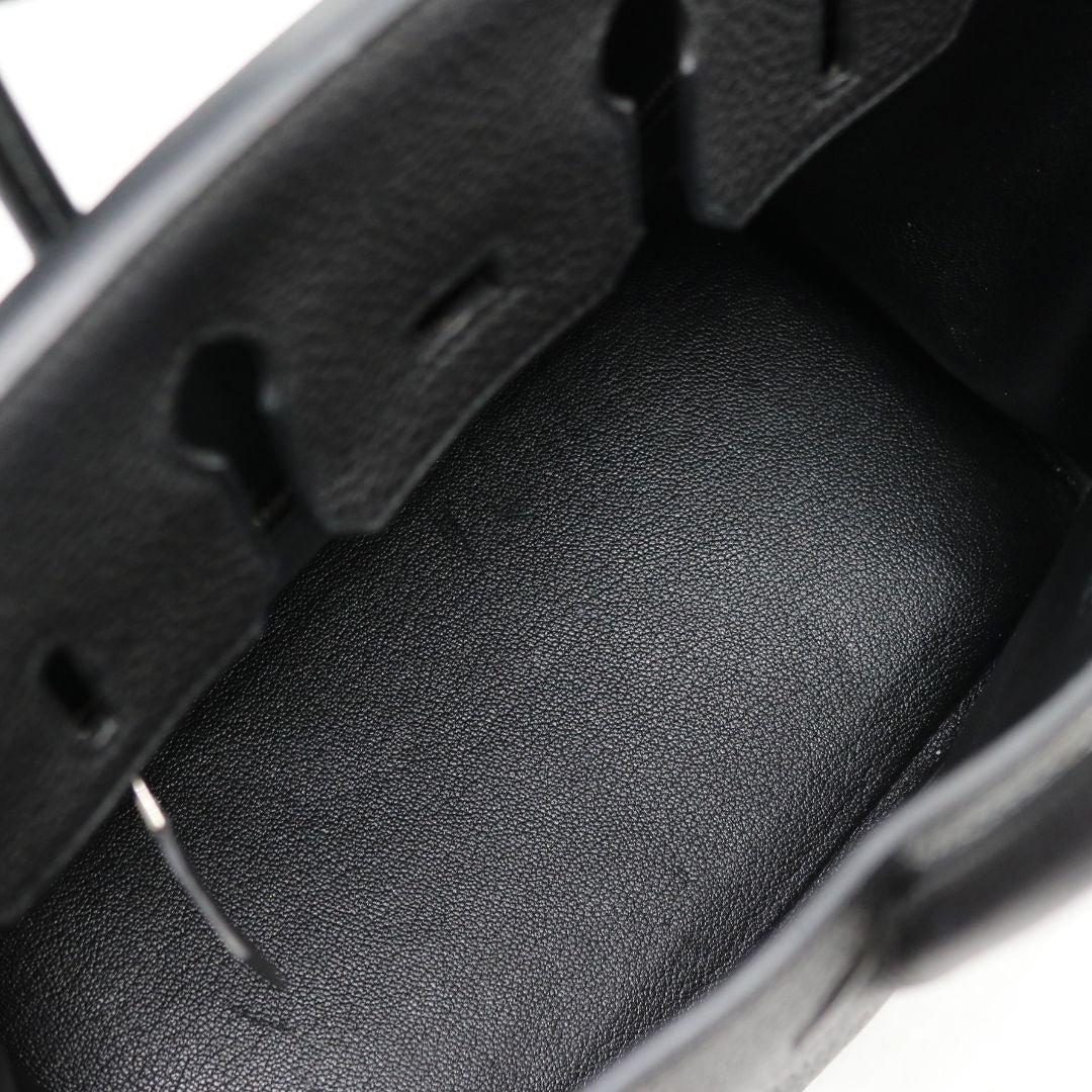 バーキン 25 <br>トゴ<br>ブラック/シルバー金具<br>【USED】