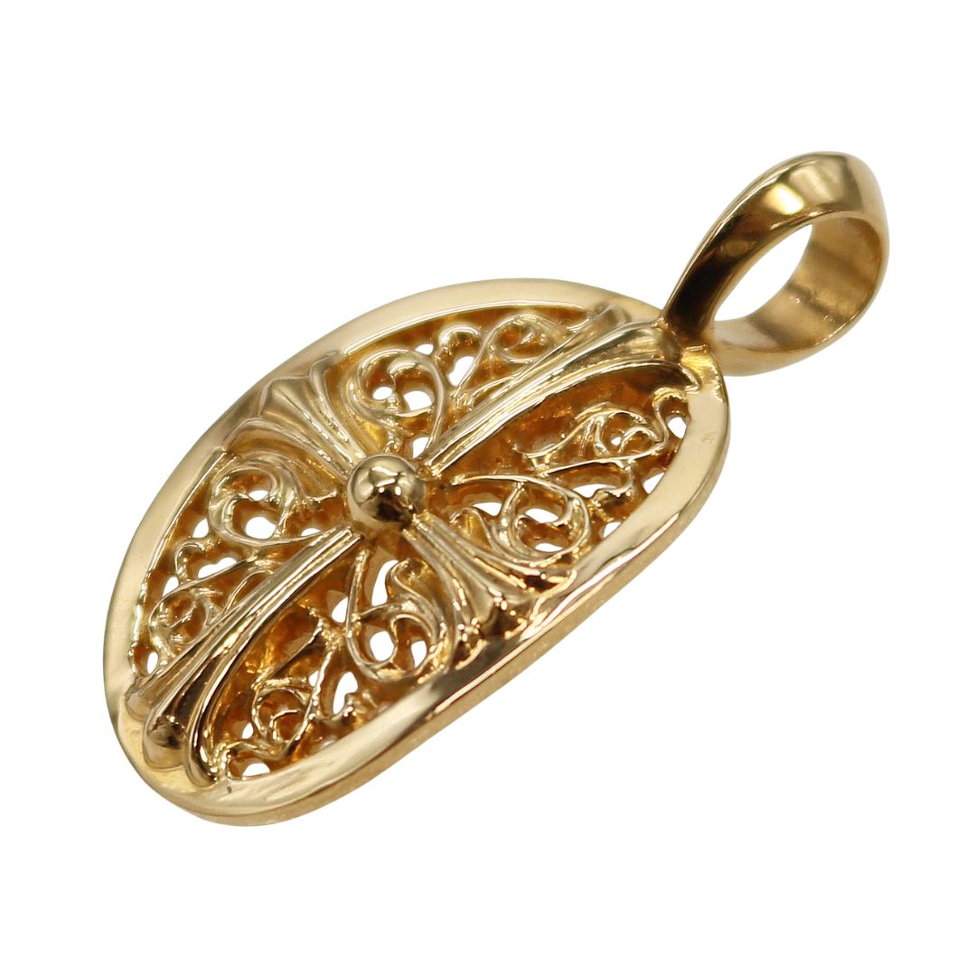CHROME HEARTS クロムハーツ クラシック オーバルペンダント 22K/PG