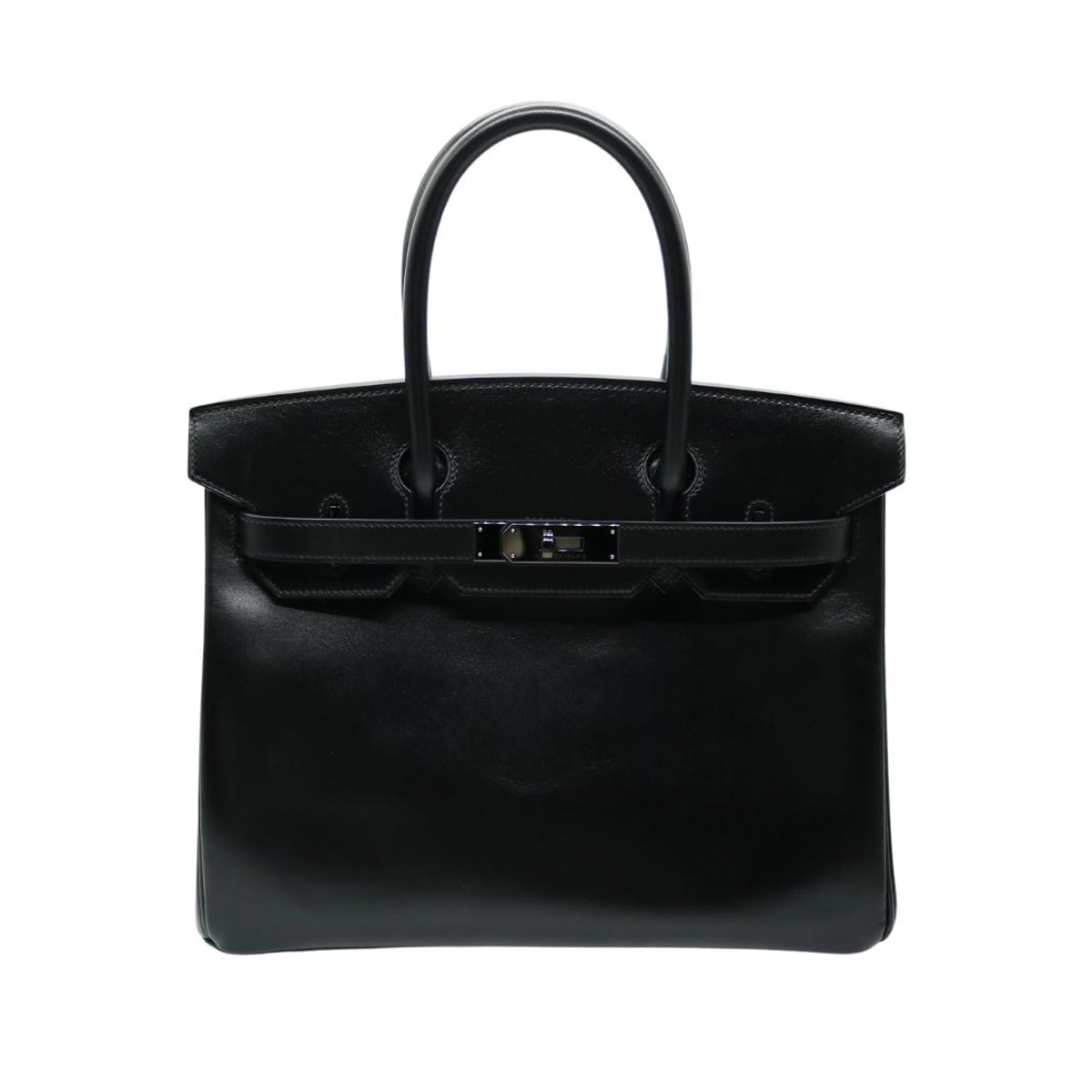 HERMES【エルメス】<br>バーキン30 ソーブラック<br>ボックスカーフ<br>ブラック/ブラック金具【未使用品】
