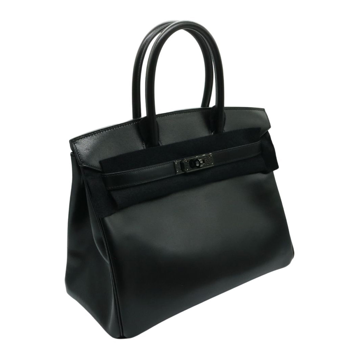 HERMES【エルメス】<br>バーキン30 ソーブラック<br>ボックスカーフ<br>ブラック/ブラック金具【未使用品】