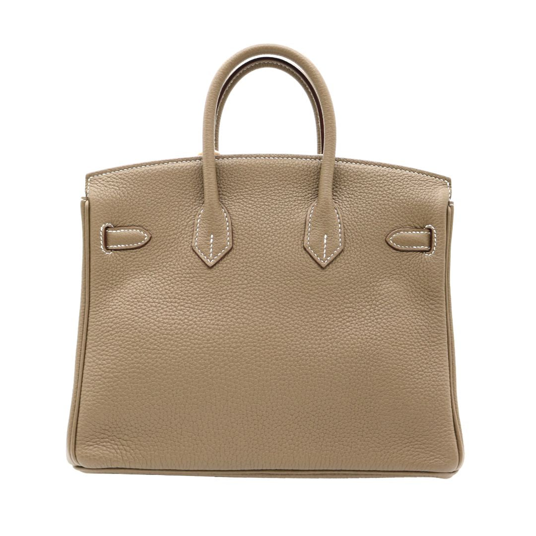 HERMES【エルメス】<br>バーキン25<br>トゴ<br>エトゥープ/ゴールド金具【NEW】