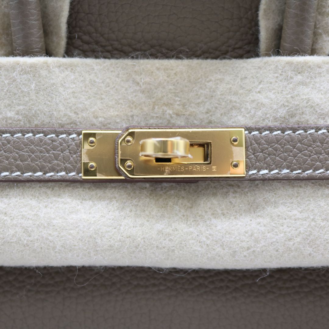 HERMES【エルメス】<br>バーキン25<br>トゴ<br>エトゥープ/ゴールド金具【NEW】
