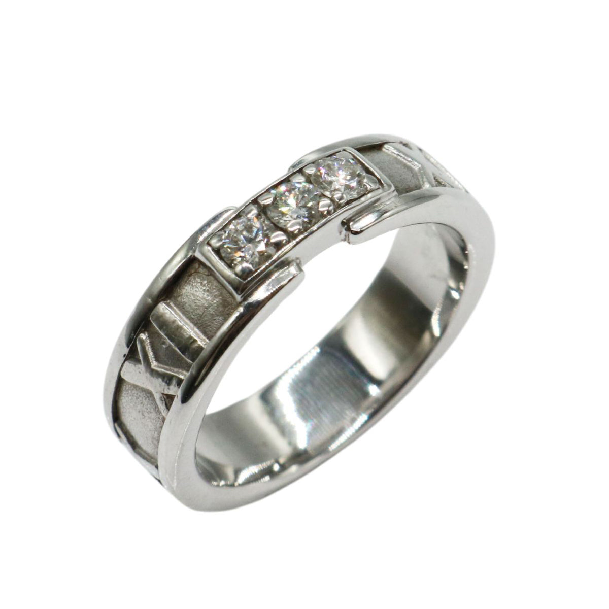 Tiffany&Co.【ティファニー】<br><br><br><br>アトラス 3Pダイヤリング<br>K18WG<br>【USED】