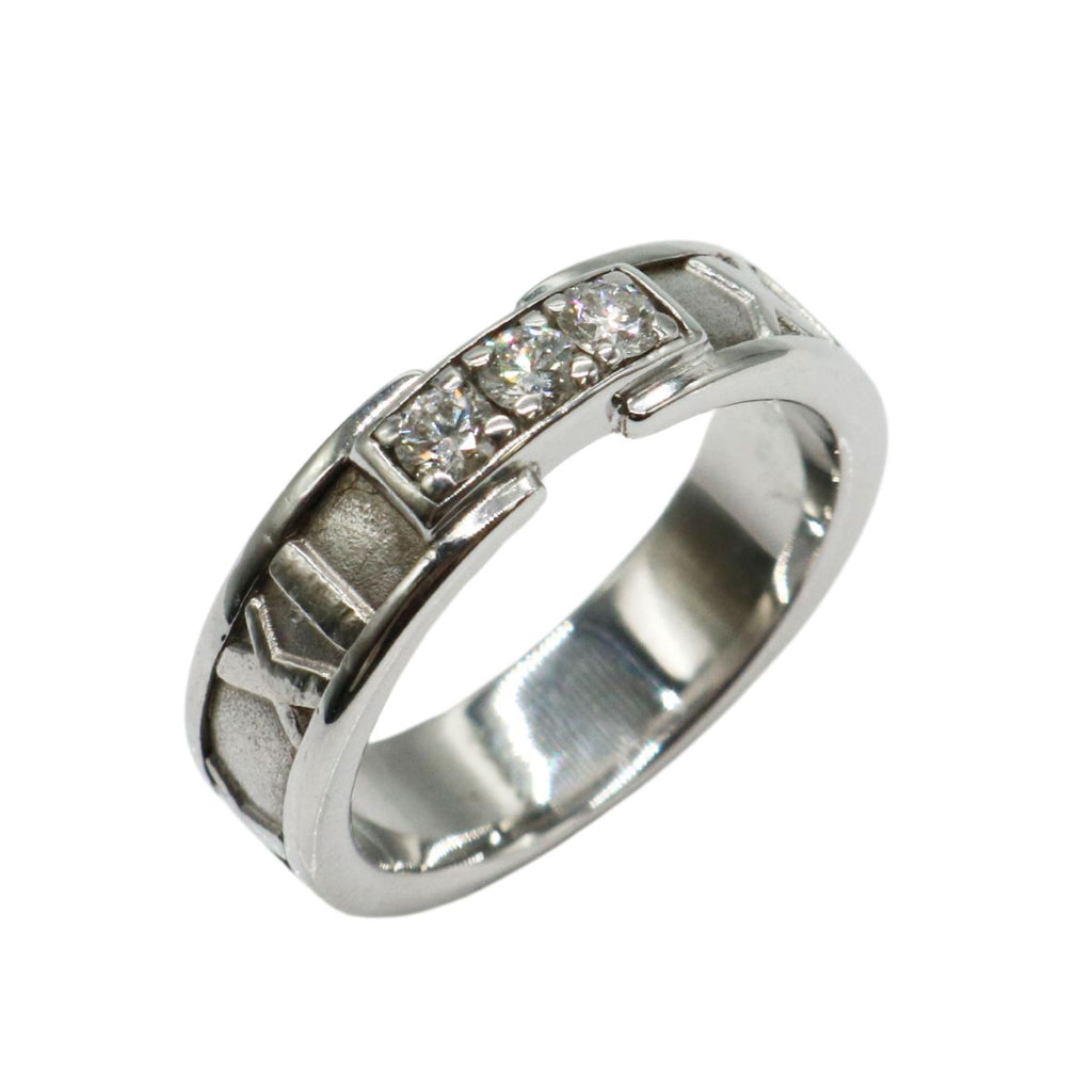 中古】TIFFANY&Co.(ティファニー) アトラス リング 黒×シルバー（中古 