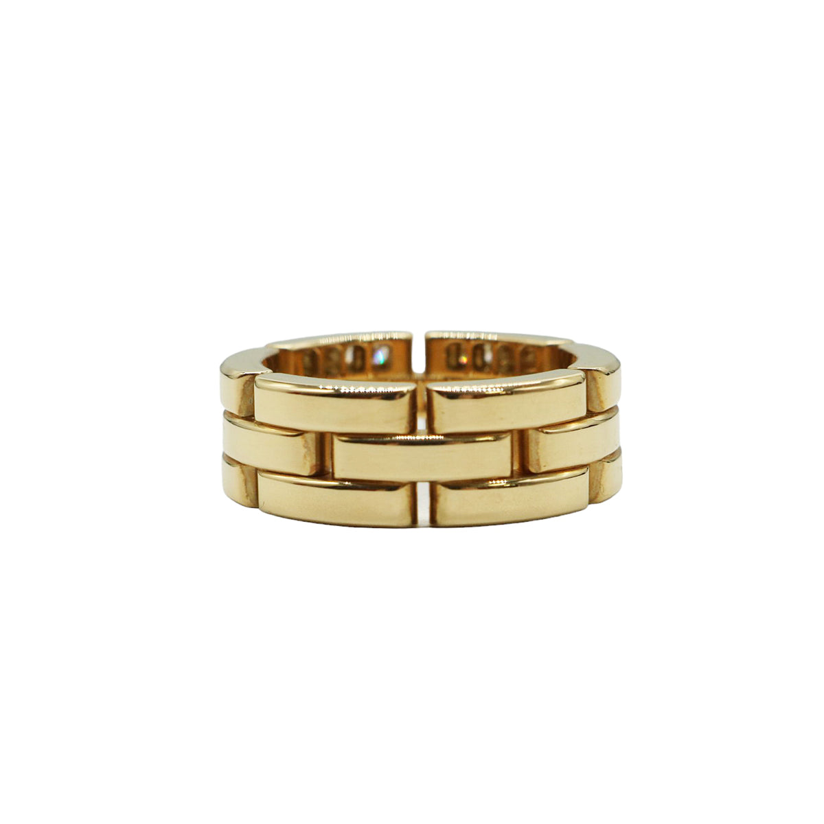Cartier【カルティエ】<br>パンテール リング<br>3連ハーフパヴェ ダイヤモンド<br>K18YG<br>【USED】