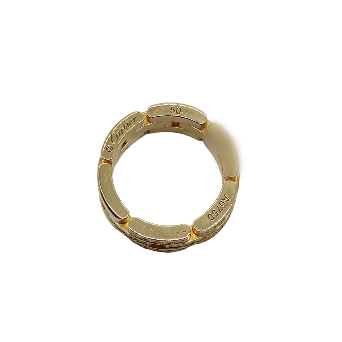 Cartier【カルティエ】<br>パンテール リング<br>3連ハーフパヴェ ダイヤモンド<br>K18YG<br>【USED】