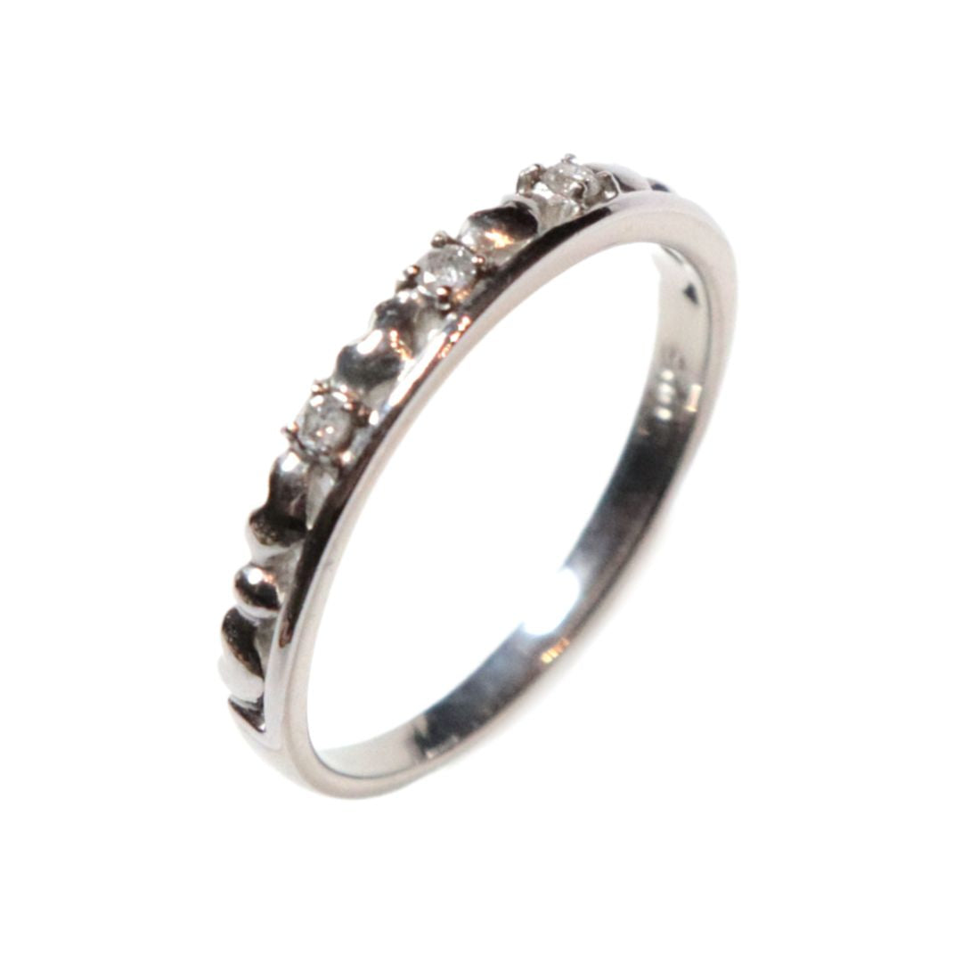 ORIGINAL JEWELRY<br>【オリジナルジュエリー】<br>PT/D0.03ct<BR>ダイヤモンド<BR>ハートモチーフ<BR>リング<BR>【未使用品】