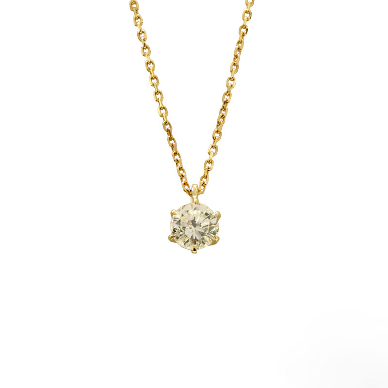 K18YG/D0.32ct<br>一粒ダイヤモンドネックレス<br>【NEW】