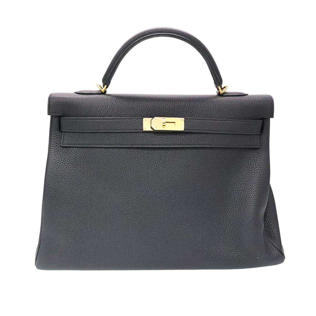 ケリー 40<br>トゴ<br>ブラック/ゴールド金具<br>【USED】