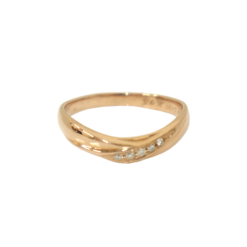 ORIGINAL JEWELRY<br>【オリジナルジュエリー】<br>K10PG/D0.04ct<br>ダイヤモンドリング<br>【NEW】