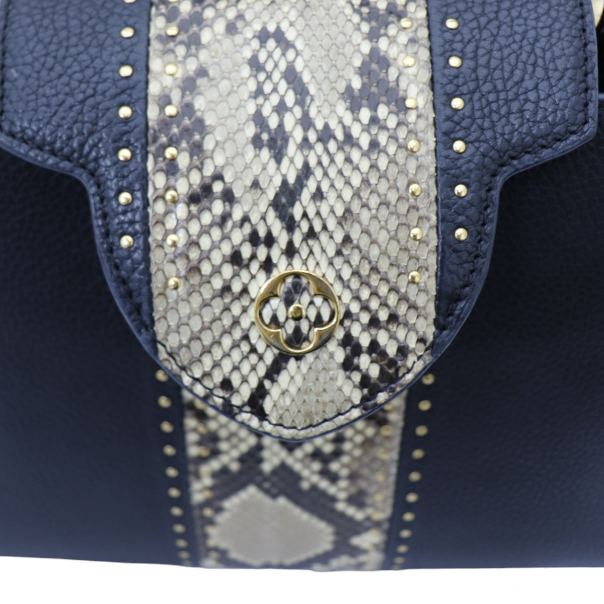 カプシーヌ BB<br>ブラック<br>トリヨンレザー×パイソン<br>ゴールド金具<br>【USED】