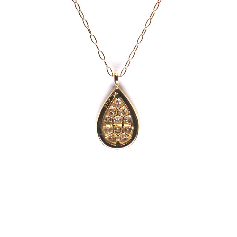 ORIGINAL JEWELRY<br>【オリジナルジュエリー】<br>K18YG/D0.13ct<br>ティアドロップ<br>ダイヤモンドネックレス<br>【NEW】