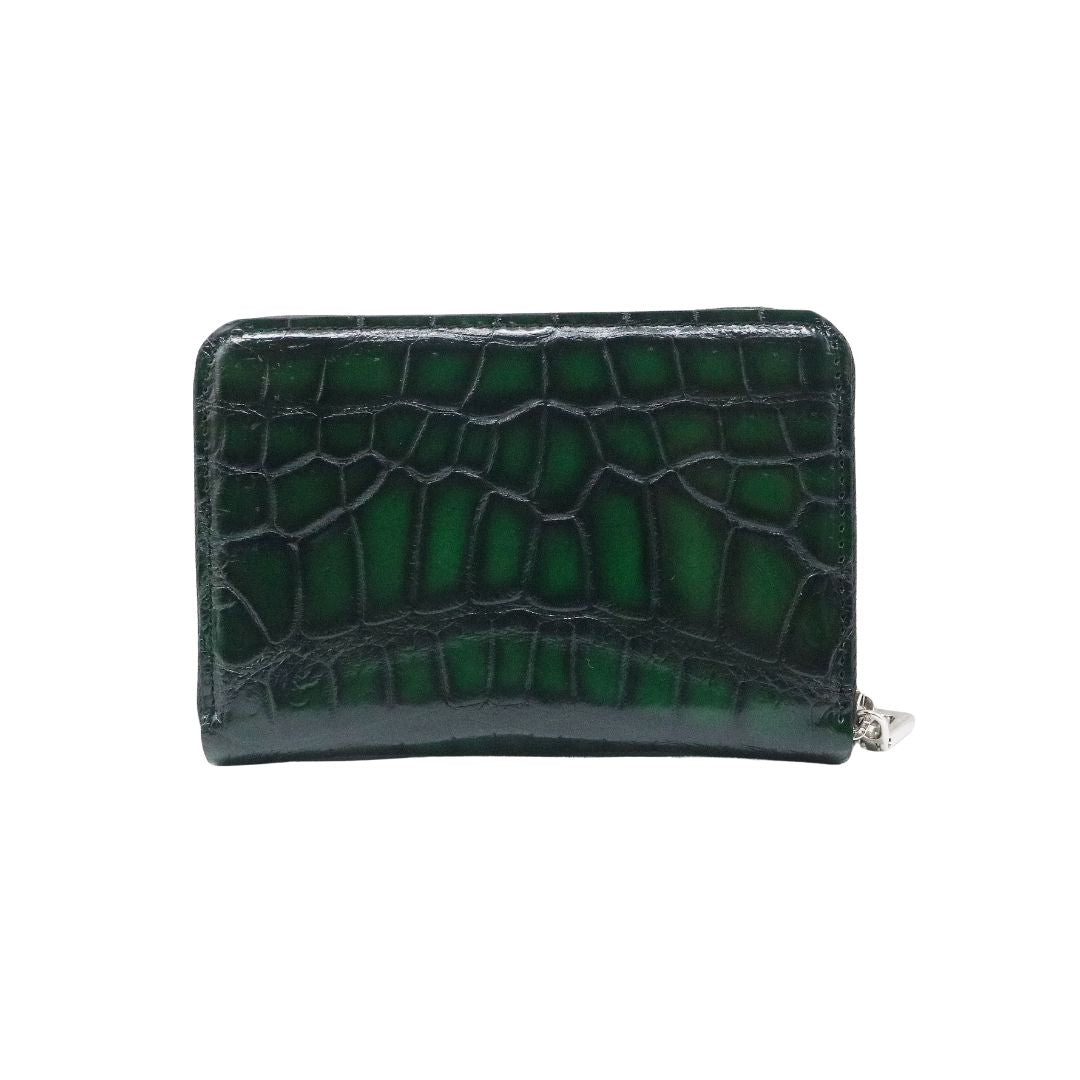 オリジナル<br>クロコダイル ミニウォレット<br>マット ディープグリーン/<br>シルバー金具<br>【NEW】