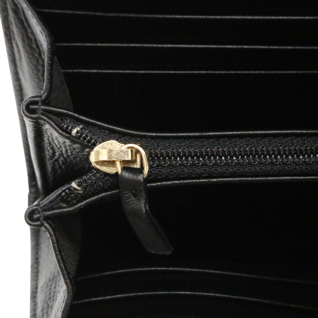 ボーイシャネル ロング<br>フラップ ウォレット<br>キャビアスキン<br>ブラック/ゴールド金具<br>【USED】