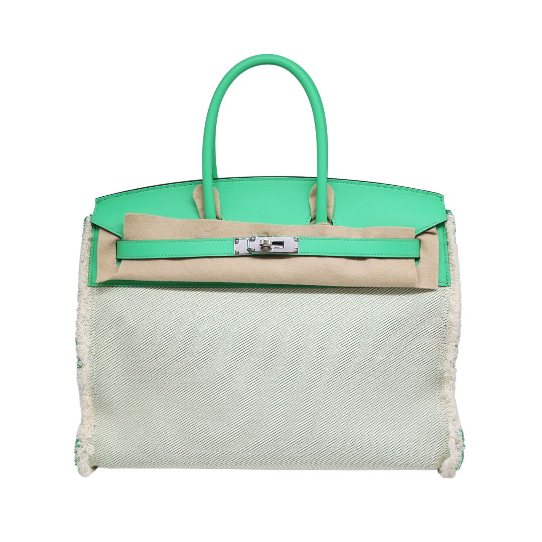 バーキン フレイ・フレイ 35<br>ツイルアッシュ/スイフト<br>ミント/シルバー金具<br>【未使用品】