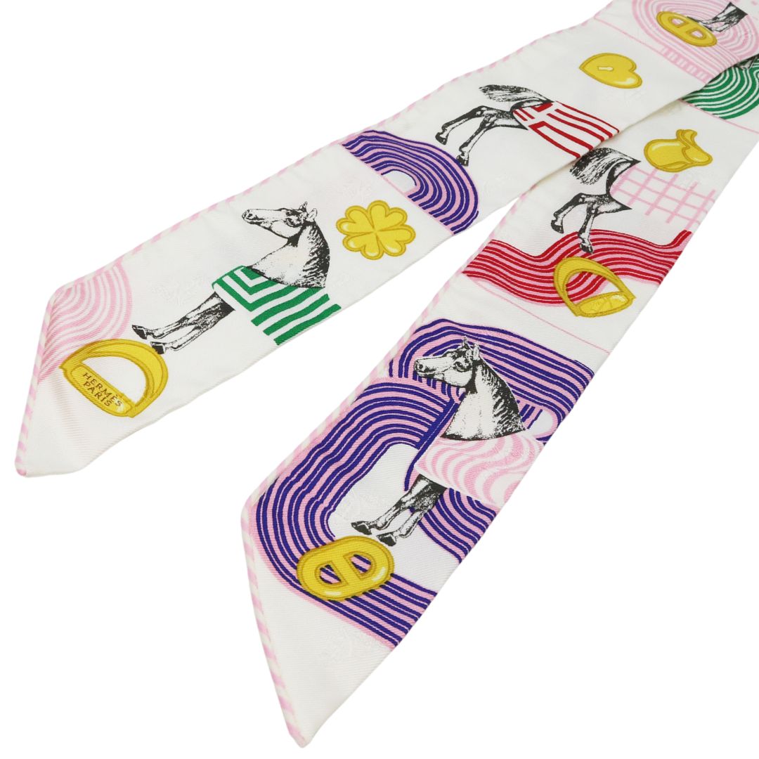 ツイリー ガルドローブポップ<br>シルク100％<br>ブラン/マルチカラー<br>【未使用品】