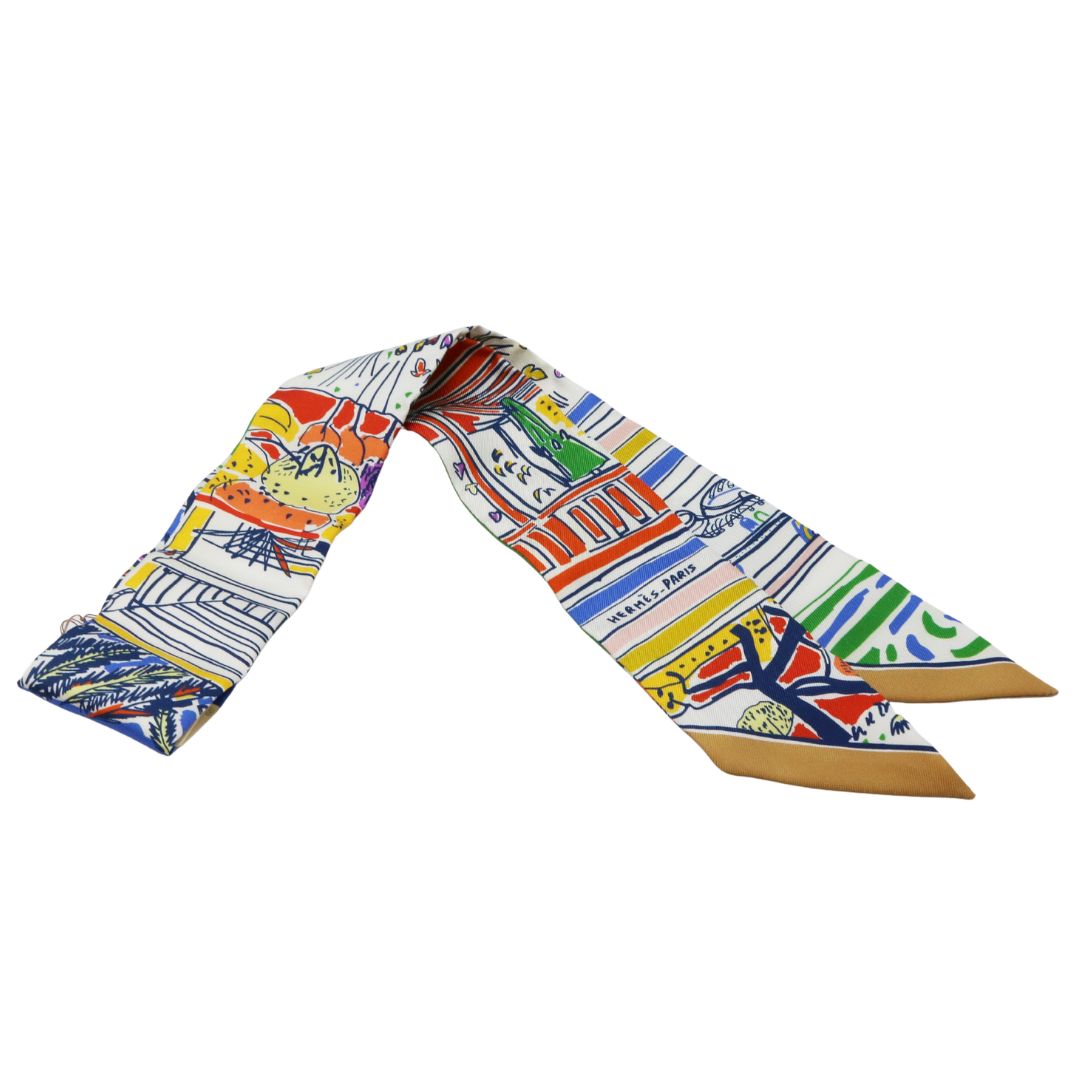 ツイリー レイユール・デテ<br>シルク100％<br>ヴェール/ブルー/マルチカラー<br>【未使用品】