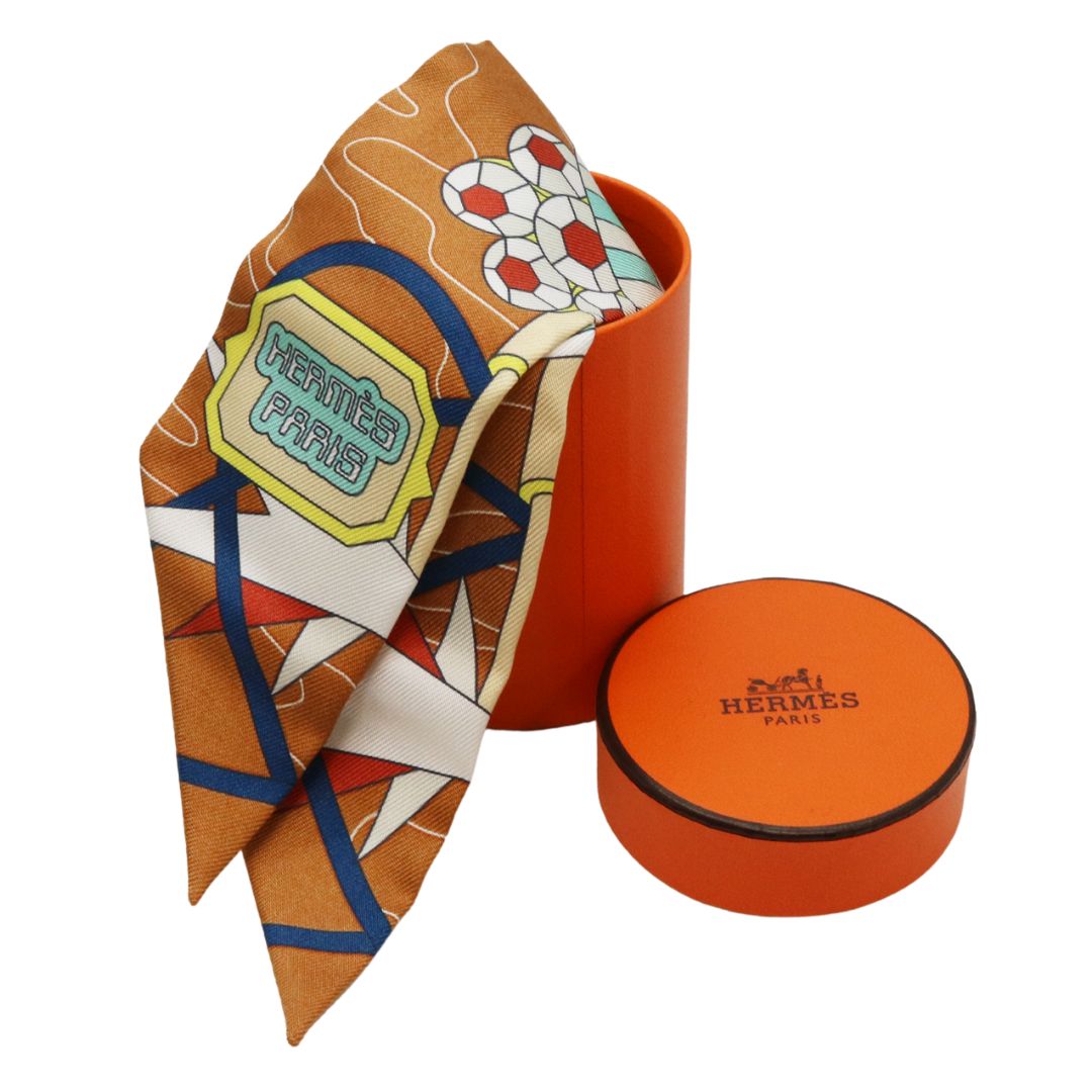 ツイリー オデッセイ<br>シルク100％<br>ノワゼット/アクア/マルチカラー<br>【未使用品】