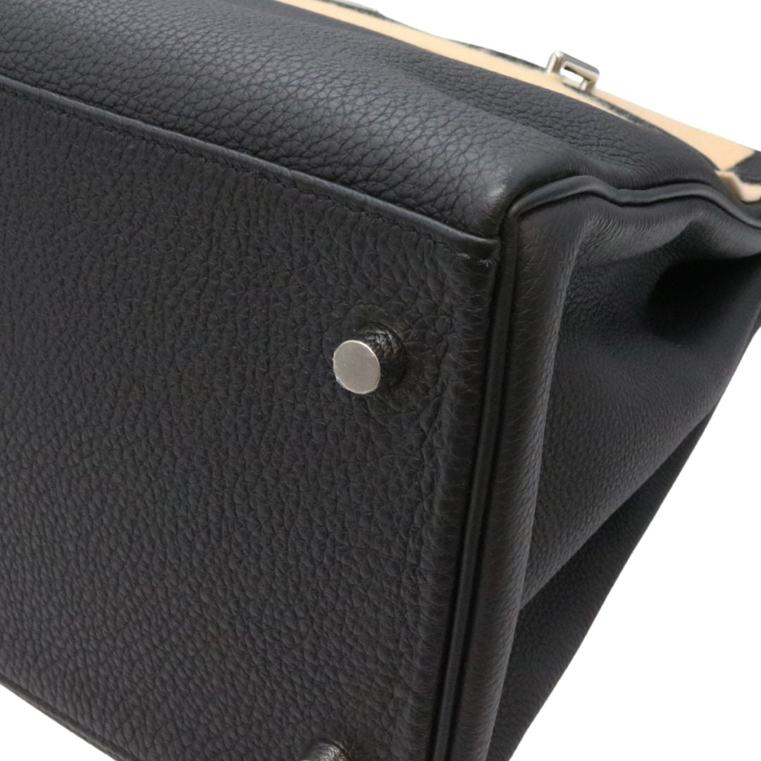HERMES【エルメス】ケリー42 マキシ トゴ ブラック/シルバー金具 【USED】 HERMES【エルメス】ケリー42 マキシ トゴ ブラック/シルバー金具 【USED】