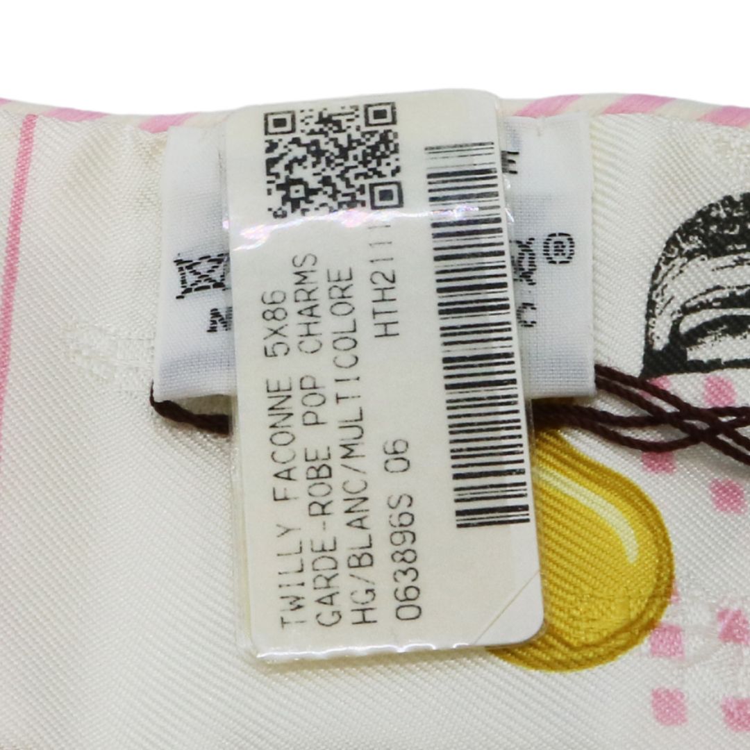 ツイリー ガルドローブポップ<br>シルク100％<br>ブラン/マルチカラー<br>【未使用品】