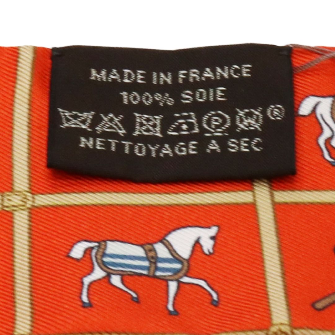 ツイリー  馬着<br>シルク100％<br>ヴォーミリオン/ベージュ/ホワイト<br>【未使用品】