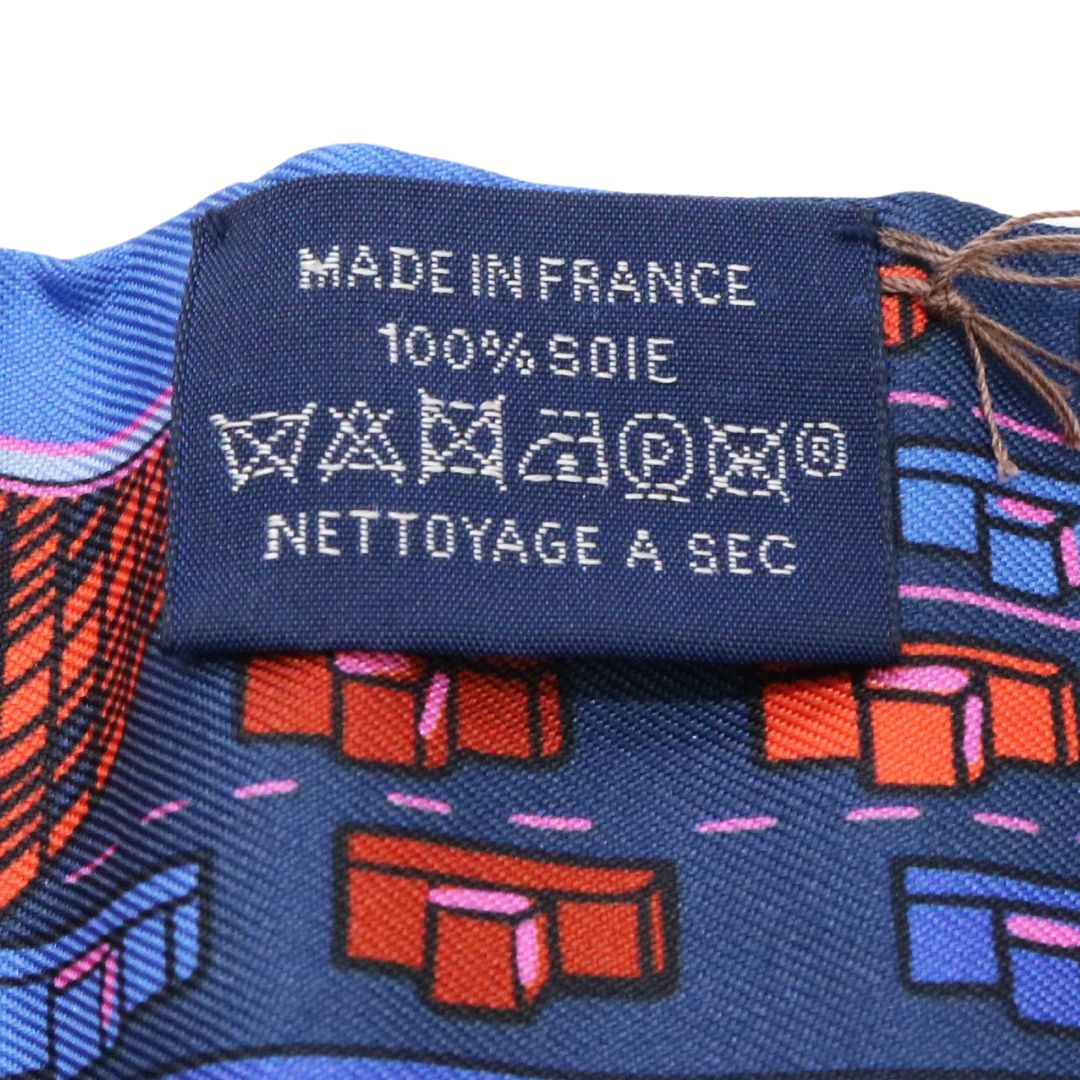 ツイリー パンタンシティ<br>シルク100％<br>ブルー/ローズ/ヴェール<br>【未使用品】