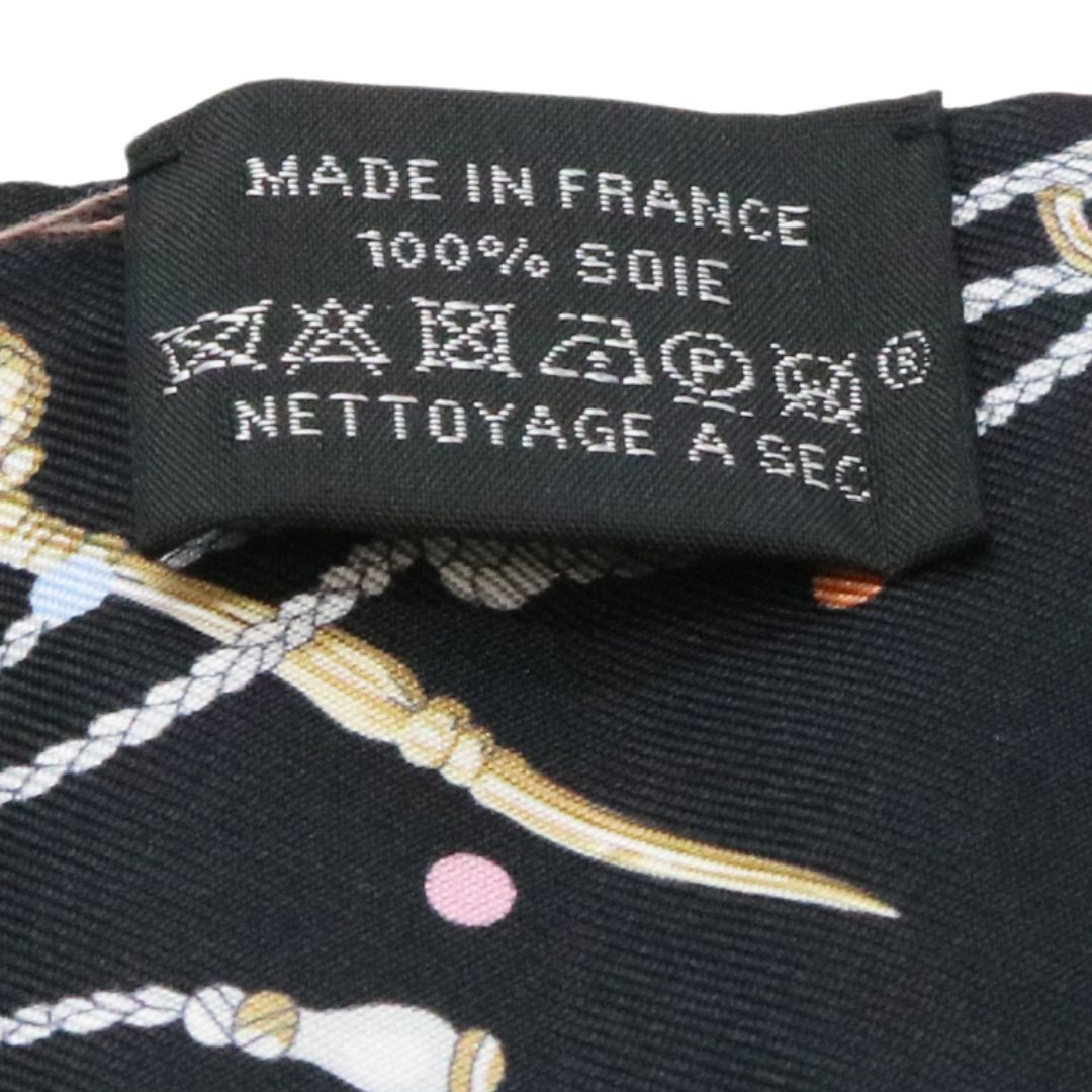 ツイリー レ・クレ・ア・ポア<br>シルク100％<br>ノワール/ベージュローズ/<br>マルチカラー<br>【未使用品】