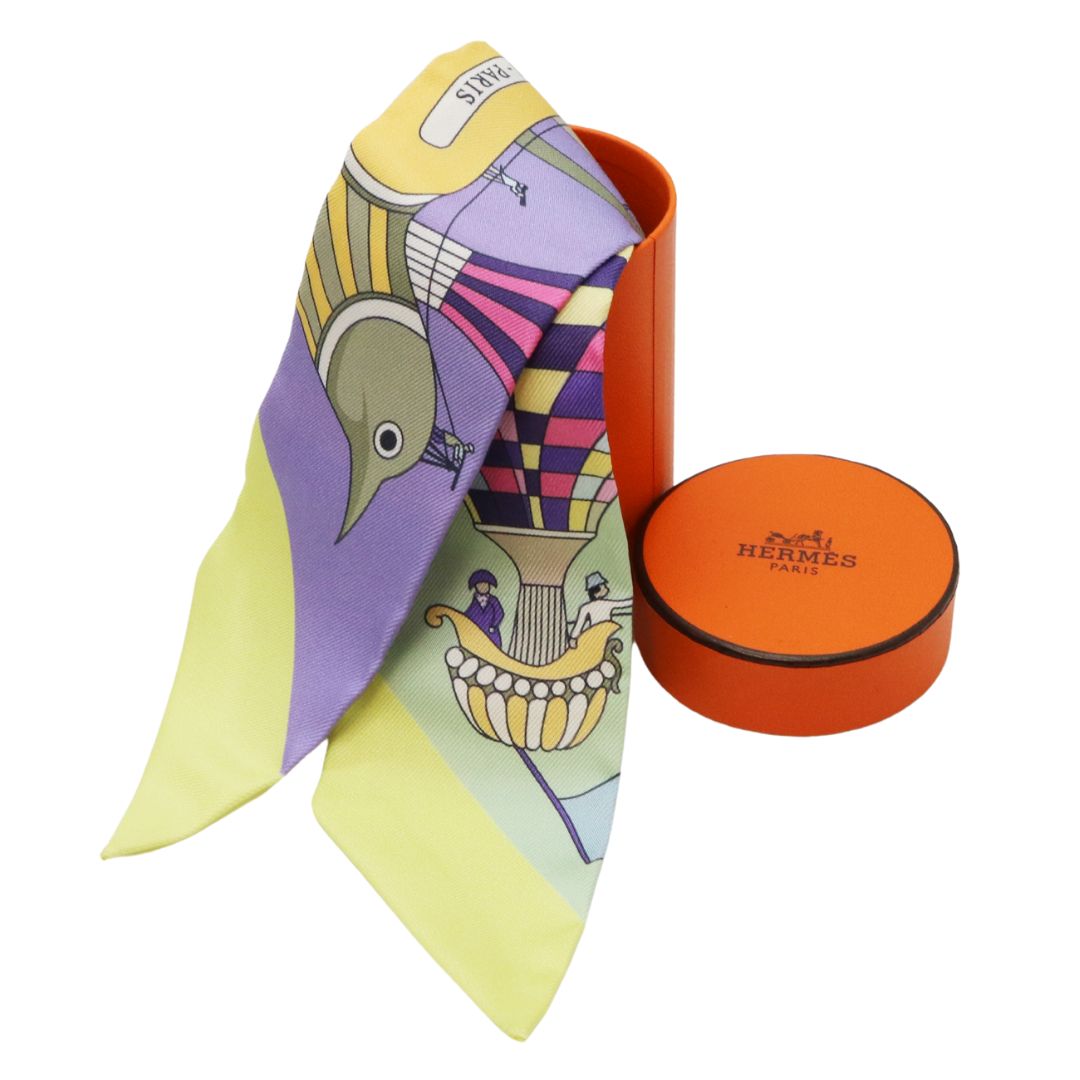 ツイリー大空の狂気<br>シルク100％<br>モーヴ/ジョーヌ/ヴェール<br>【未使用品】