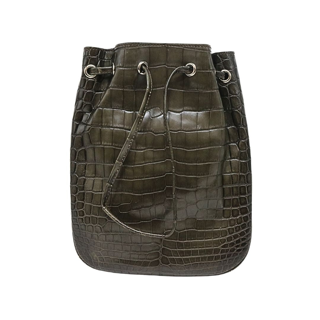 オリジナル<br>巾着バッグ<br>ブラウン/イエロー<br>【NEW】