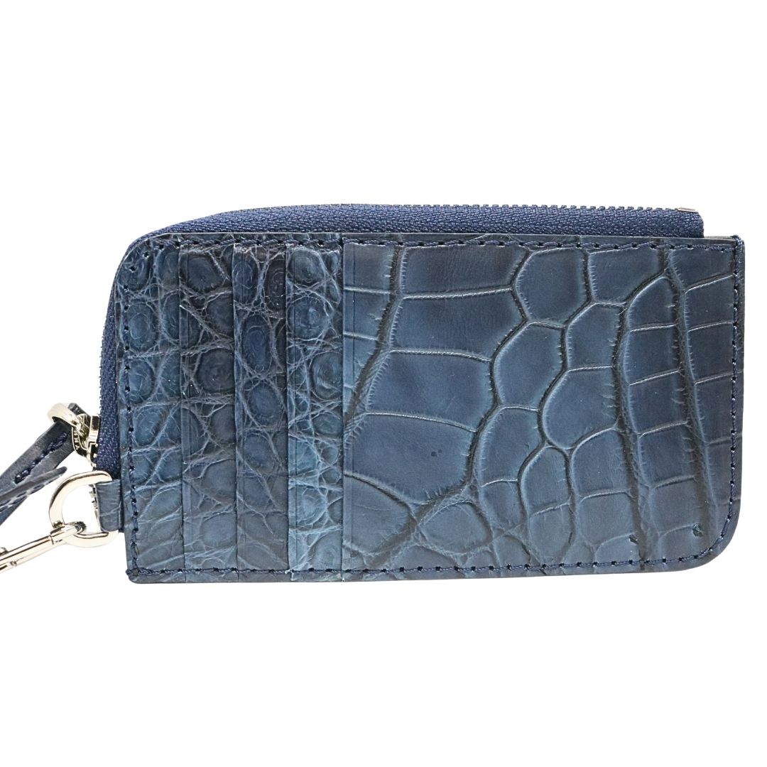 オリジナル<br>カードケース<br>ネイビー/シルバー金具<br>【NEW】