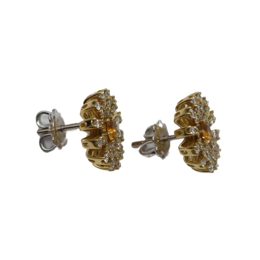 DAMIANI【ダミアーニ】<br>MARGHERITA ピアス<br>K18YG/D0.85ct<br>20072772<br>【USED】