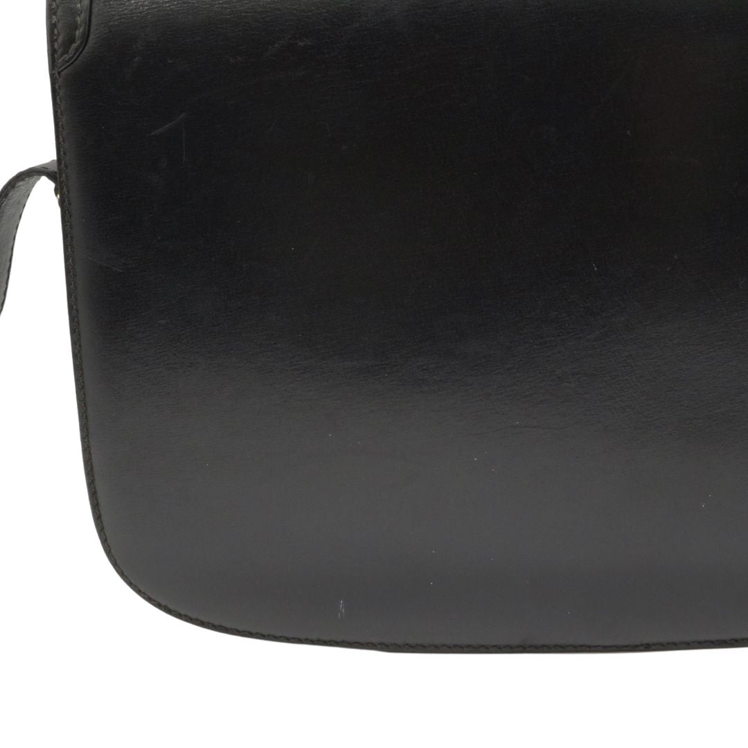 ショルダーバッグ<br>レザー<br>ブラック/ゴールド金具<br>【USED】