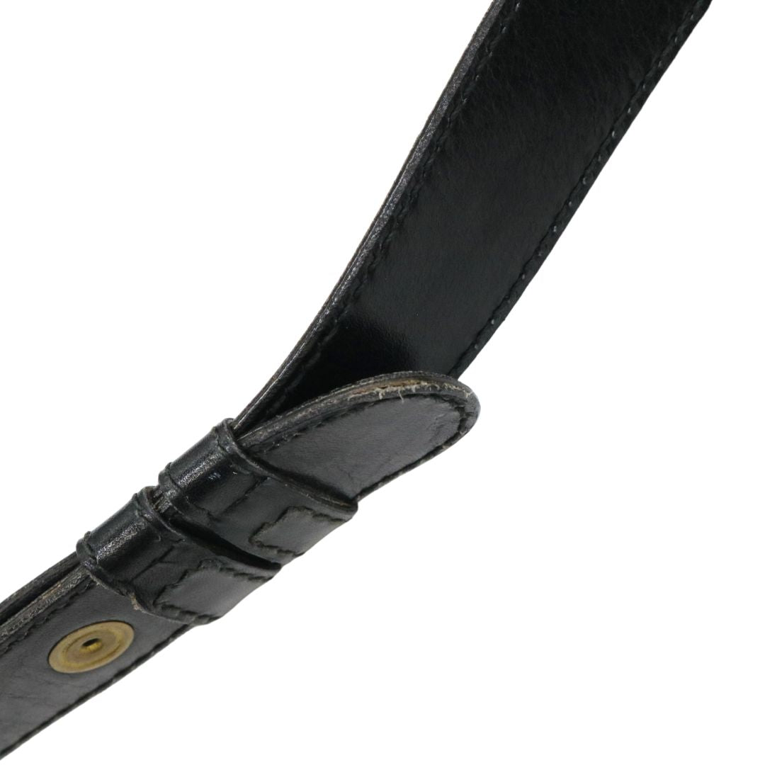 ショルダーバッグ<br>レザー<br>ブラック/ゴールド金具<br>【USED】
