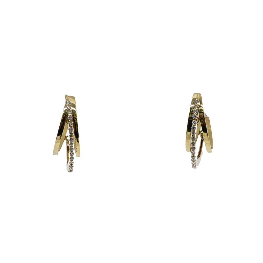 K18YG/D0.44ct<br>ダイヤモンド<br>スウィングピアス<br>【未使用品】