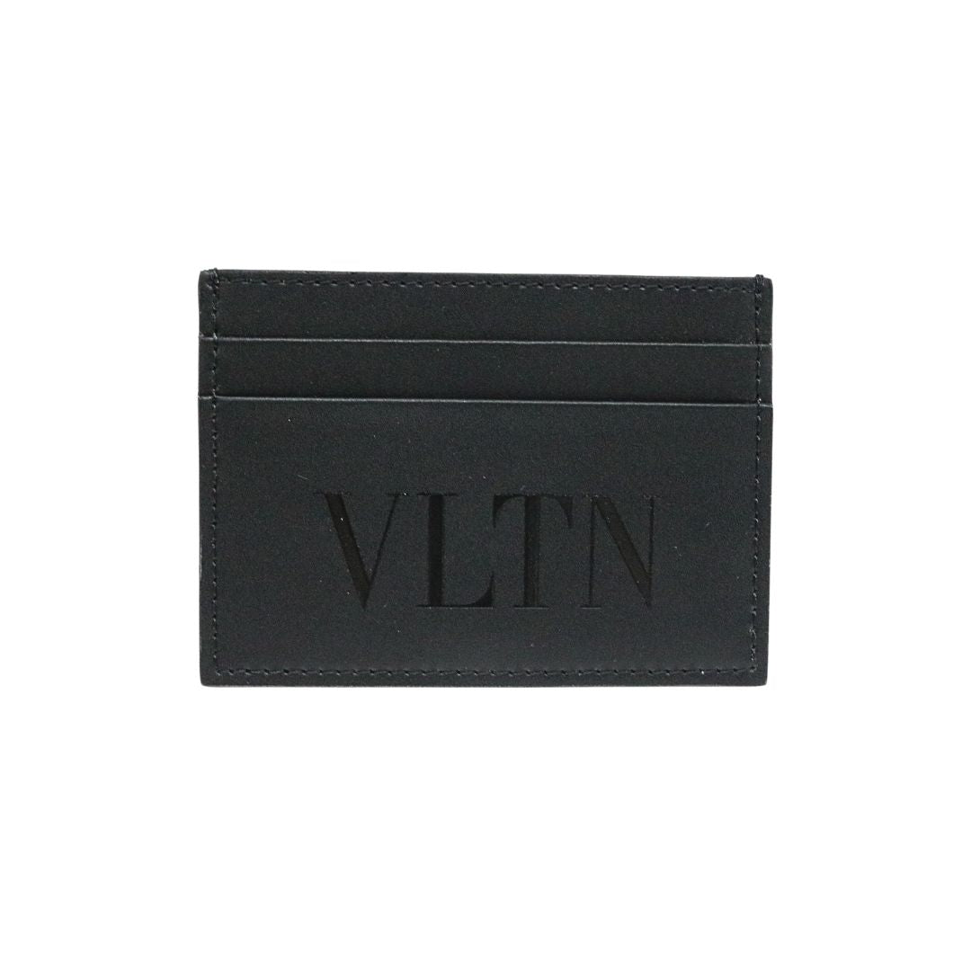 VLTNロゴスモールカードホルダー<br>レザー<br>ブラック<br>【未使用品】